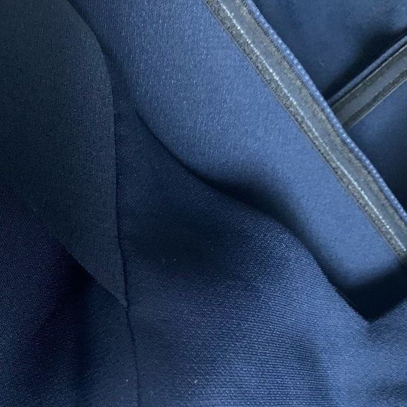 Dessy Collection Off-the-Shoulder Criss Cross Trumpet Gown Style 3012 Midnight - Picture 6 of 9